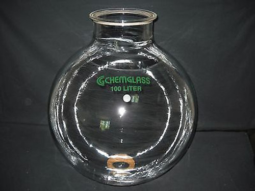 Chemglass 100 Liter Spherical Reaction Vessel w/ 200mm Schott Flange, CG-1932-08