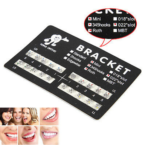 1000Packs Dental Ortho Brackets Braces Mini Roth Slot.022 3-4-5 Hooks #2 Iwei