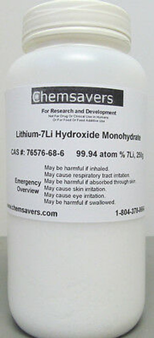 Lithium-7Li Hydroxide Monohydrate, 99.94 Atom % 7Li, 250G