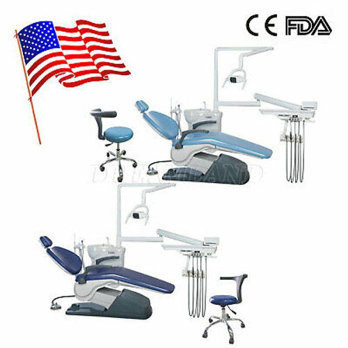 Dental Computer Controlled Unit Chair hard leather TJ2688-A1 with stool FDA USA
