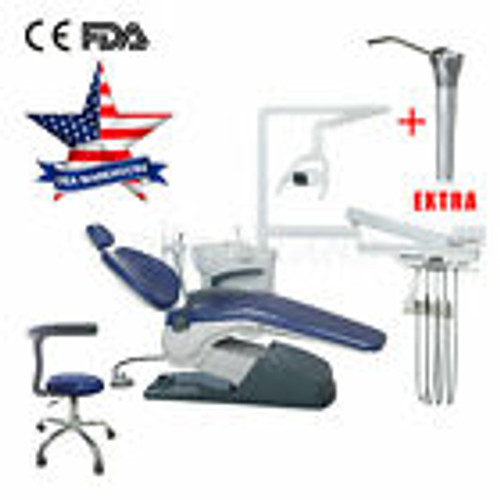 Usa 110V Tj2688 Dental Chair Unit & Water Syringe & High Low Speed Handpiece 4H