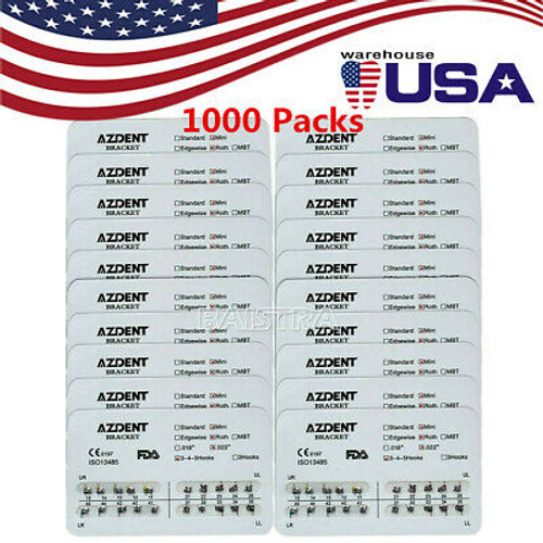 1000 Packs Dental Orthodontic Metal Brackets Mini Roth.022 Hooks 345  20Pcs/Pack