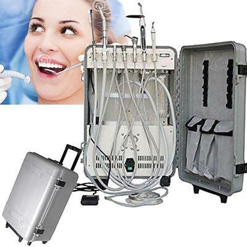 4H Dental Delivery Unit Case With Curing Light Scaler Compressor Saliva Ejector