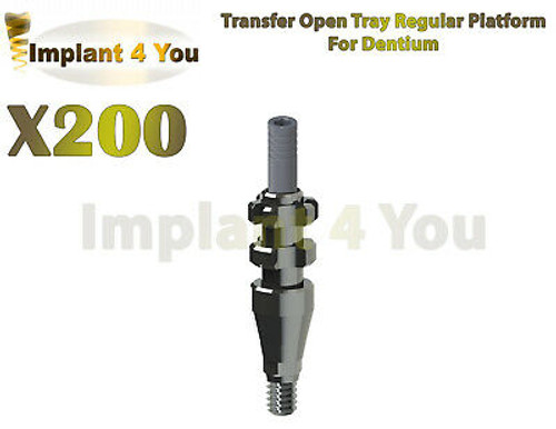 200X Dental Transfer For Open Tray Dentium Implant Regular Platform + Screw
