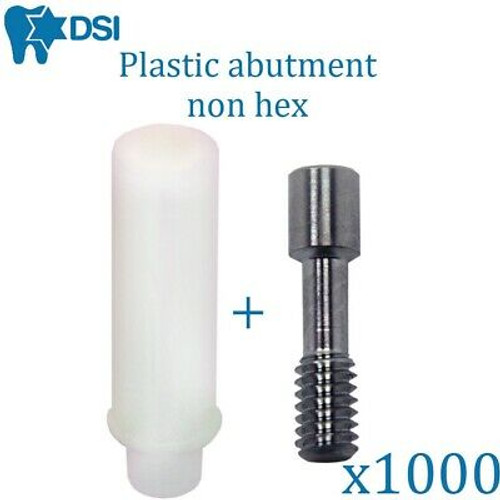 1000X Ucla Plastic Castable Non Hexagonal Rotational Abutment Dental Implant