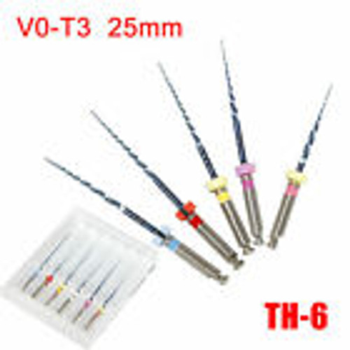 Mixed 6Pcs Dental Rotary Niti Endodontic Endo U-Files Sx-F3/Th6/Tg6 25Mm Fda Ce