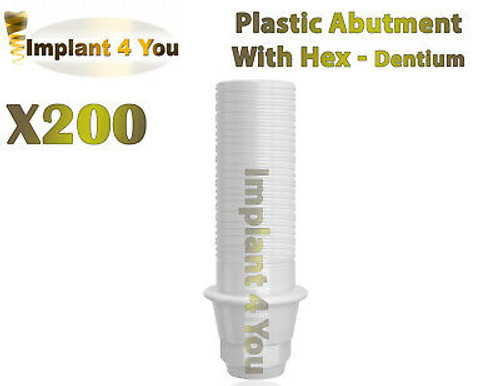 200X Dental Dentium ?« Plastic Abutment With Hex + Screw Regular Platform