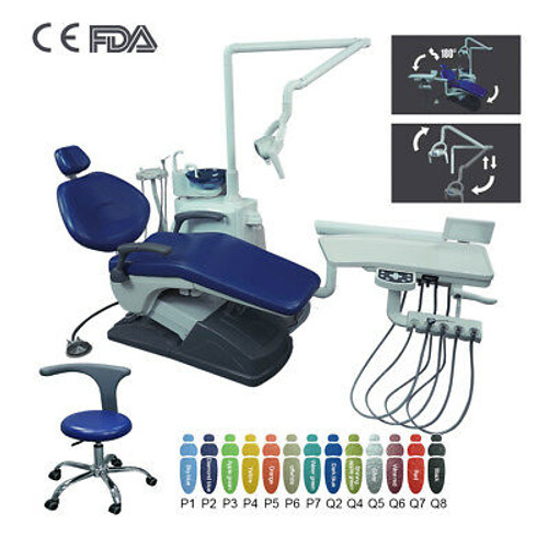 Dental Computer Controlled Unit Folding Chair Hard Leather Examination Chiar