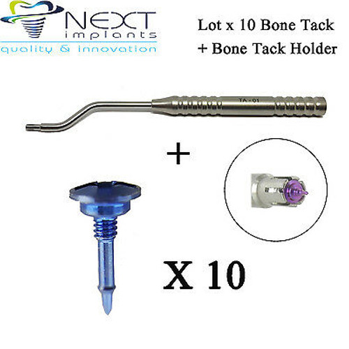 Lot X 10 5 Mm Dental Implant Bone Tack Titanium Pins Membrane Fixation + Holder