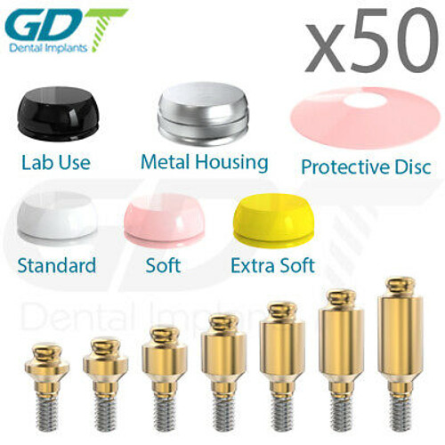 X50 Straight Gdtloc Attachment System Premium Kit, Internal Hex Abutment