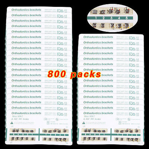 800* SALE Dental Orthodontic Brackets Braces Mini MBT 0.022 Slot 345 hooks Mvo