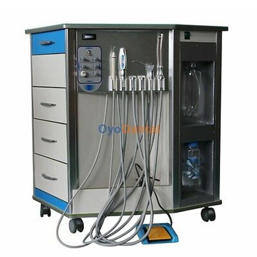 Mobile Dental Unit Cabinet With Air Compressor+3 Way Syringe+Suction System 4H