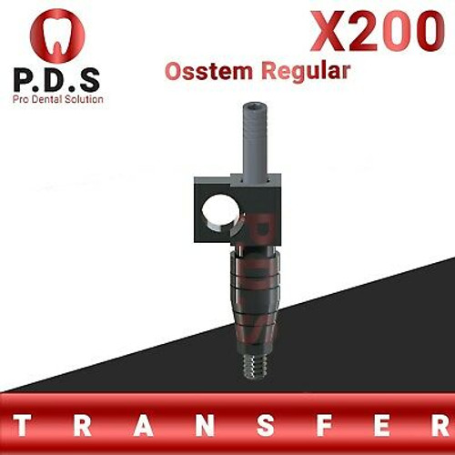 200X Dental Implant Osstem Regular Transfer Open Tray + Long Screw Dentist Lab