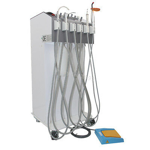 Dental Delivery Unit Cart Treatment Air Compressor Scaler Curing Light Syringe