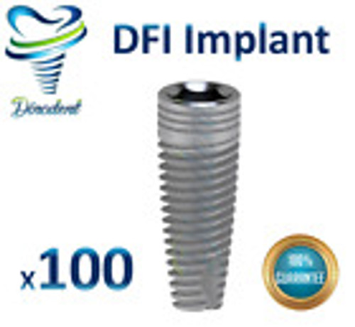 X100 Cylindrical Dental Implant Dfi Sterilized Titanium For Internal Dentist Lab