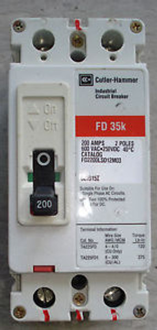 Cutler Hammer FD2200 200A  Circuit Breaker (FD 35k)