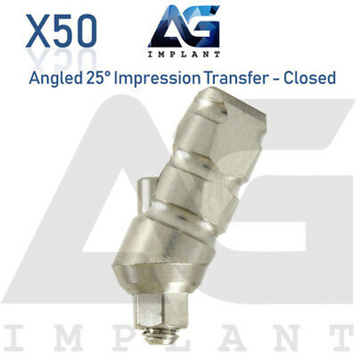 50 Angular Impression Transfer 25?? Closed Tray Dental Implant Internal Hex