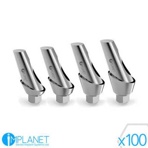 100 X Titanium 25?? Degree Shoulder Angled Abutment For Dental Implant Implants