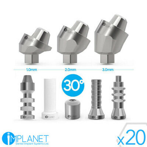 20 Angled Titanium Multiunit Abutment Set Dental Implant Multi Unit Angulated