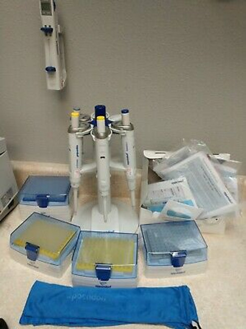 Set Of 5 Eppendorf Pipettes: 4 Reference 2 & 1 Repeater M4 - Reduced Price