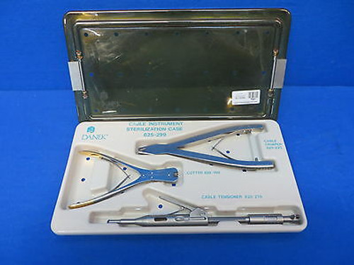 Danek Cable Instrument 3 Piece Set With Sterilization Case 90 Days Warranty