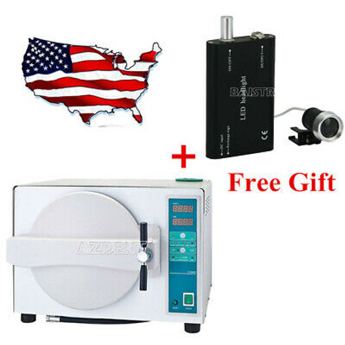 18L Esterilizador De Vapor Autoclave Autom?Ítico Dental Esterilizaci??N Medica + R