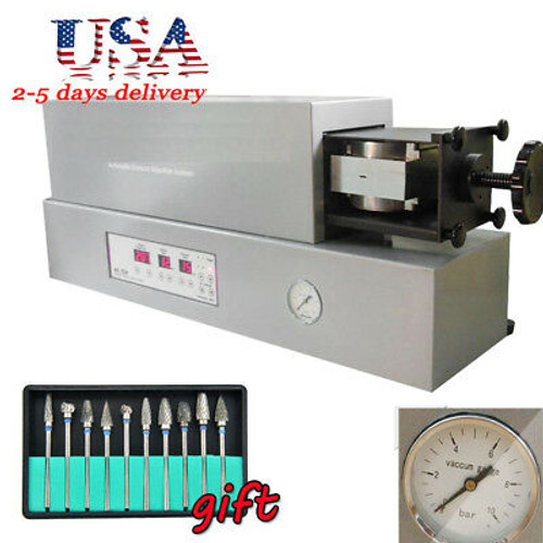 450W Automatic Denture Injection System Machine+ Tungsten Steel Dental Bur Drill