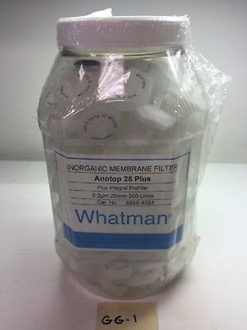 New Whatman Anotop 25 Plus Membranefilters,0.02Um25Mm (200Units)(Cat#6809-4024)