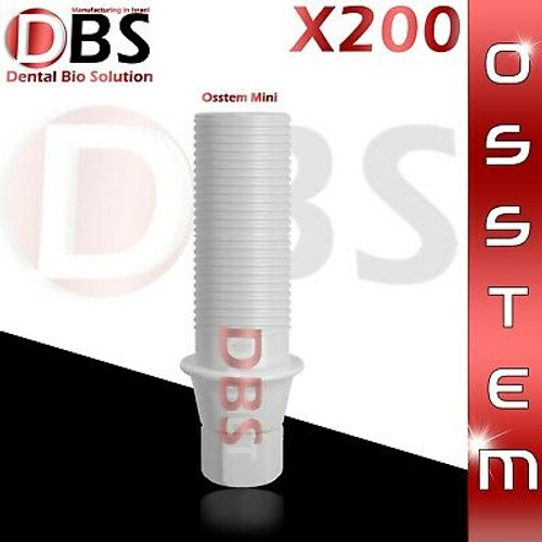 200X Dental Plastic Abutment Osstem / Hiossen Mini Platform With Hex + Screw