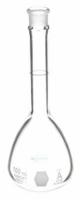 Kimble 100Ml / 3.38 Oz. Glass Volumetric Flask, Class A, Clear, Height: 180Mm,