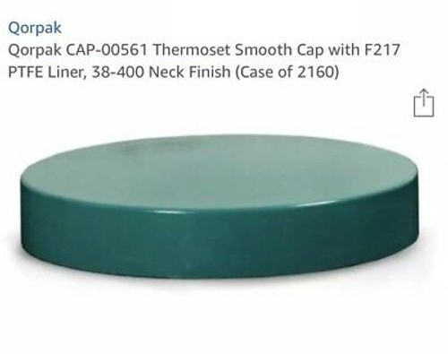 Qorpak Cap-00561 Thermoset Smooth Cap With F217 Ptfe Liner, 38-400 Neck