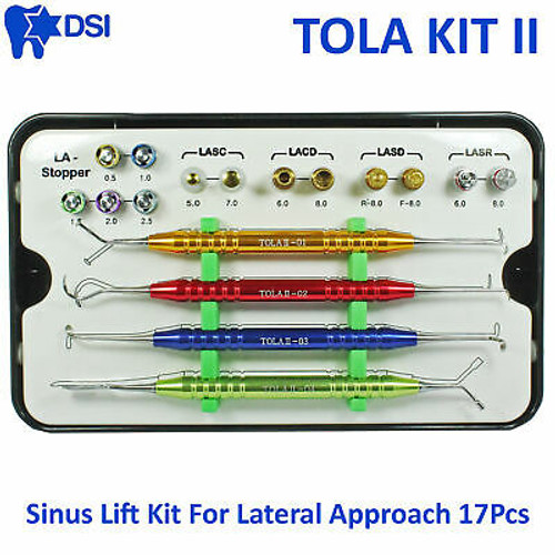 Dsi Dental Implant Tola 2 Surgical Membrane Sinus Lift Lateral Approach Kit 17Pc