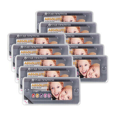 20X Dental Ortho Monocrystalline Clear Ceramic Brackets Mbt 022 Hooks 3 4 5