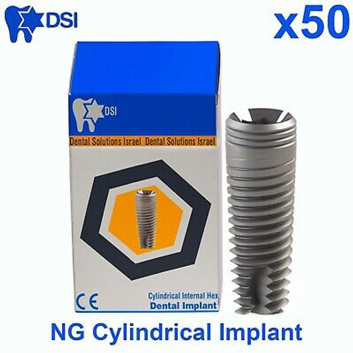 50X Dsi Dental Cylindrical Implant Int-Hex Sterile Anodized Sla Ce