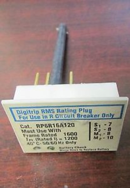 EATON CUTLER HAMMER RP6R16A120 R Frame Digitrip RMS Rating Plug 3D86738G03