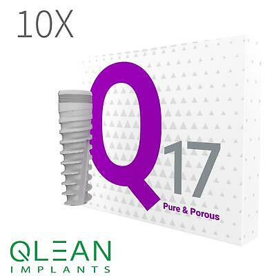 Dental Implant Conical Spiral Q17 Lot Of 10 Internal Hex P&P Ce