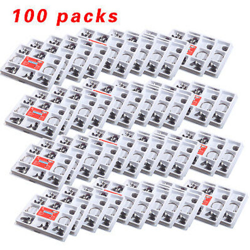 100Pack Dental Matrix Sectional Contoured Metal Matrices Rings 35Um Hard Rekz