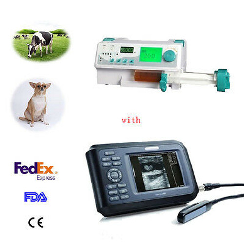 Fda Veterinary Pet Mini Handscan Ultrasound Scanner+ Pocket Hd Lcd Syringe Pump