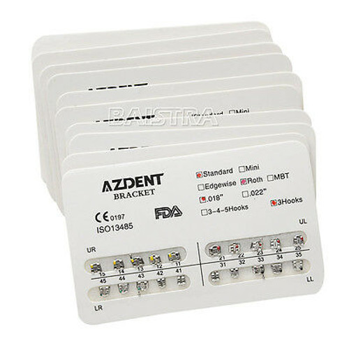 500 Packs Mini Edgewise Slot.022 Hooks 3-4-5 Ortho Dental  Braces Brackets Sale
