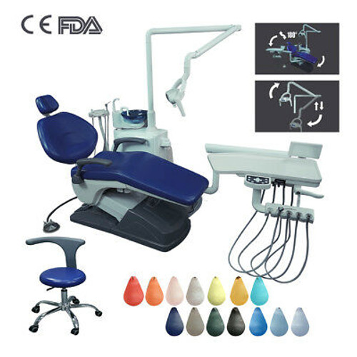 Dental Unit Chair Hard Leather Computer Controlled Handpiece Integral Fda Ce