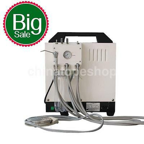 Dental Lab Portable Unit With Air Compressor 4H 3-Way Syringe Handpiece Tube 4L