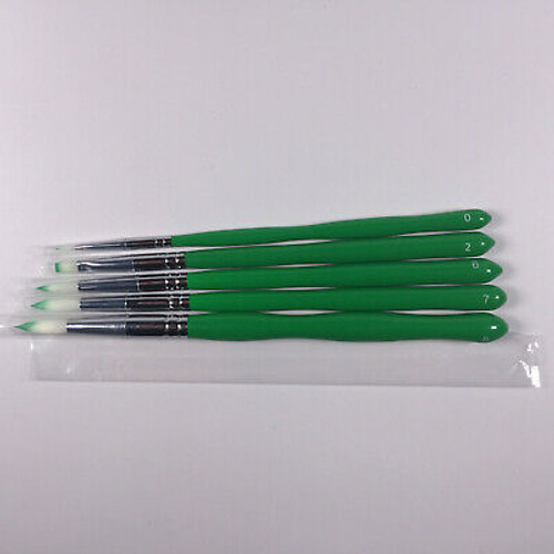 100Sets Dental Brush Pen Metal Porcelain Powder Brushes Nylon Hair #0 #2 #6 #7#8