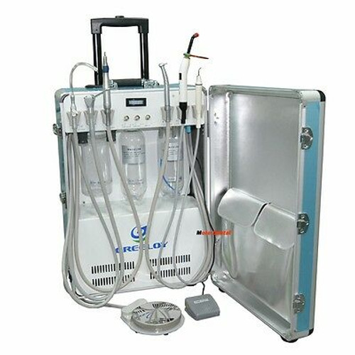 Dental Portable Unit+Air Compressor+Triplex Syringe+Curing Light+Piezo Scaler 2H