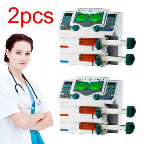 2Xmedical Digital Injection Pump Syringe Pump Double Channel Lcd Voice Alarm Fda