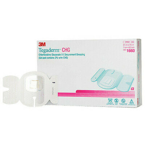 Tegaderm 1660 Tgdrm Chg Chlorhexdn Gluconate I.V,Pk100