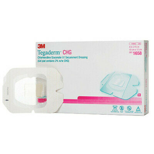 Tegaderm 1658 Tgdrm Chg Chlorhexidn Gluconat I.V,Pk100