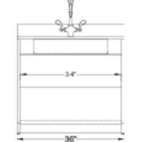 Ici Wg8760Ep Sink Cabinet,Wood,32.5H,36W