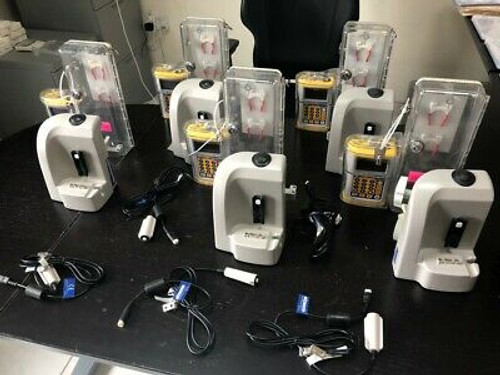 Hospira Gemstar Yellow Cap Infusion Pump With Docking And Bolus Cord Lot Of 5