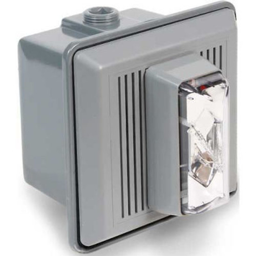 Edwards Signaling 868Strc-Aq Surface Mount Horn Strobe For Outdoor Use 24V Ac/Dc Clear