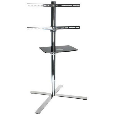 Loctek P4 Universal Tv Stand With Dvd Shelf For 32"-60" Tvs, Silver